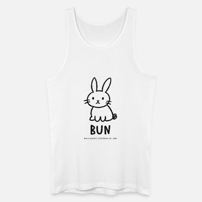 Naive Graphic Bun – Front Print - Männer Bio Tank Top - Weiß