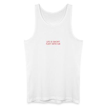 Short Life flirts with me - Men’s Organic Tank Top - white - Front