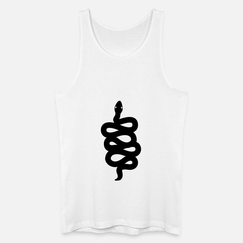 Schlange - Männer Bio Tank Top - Weiß