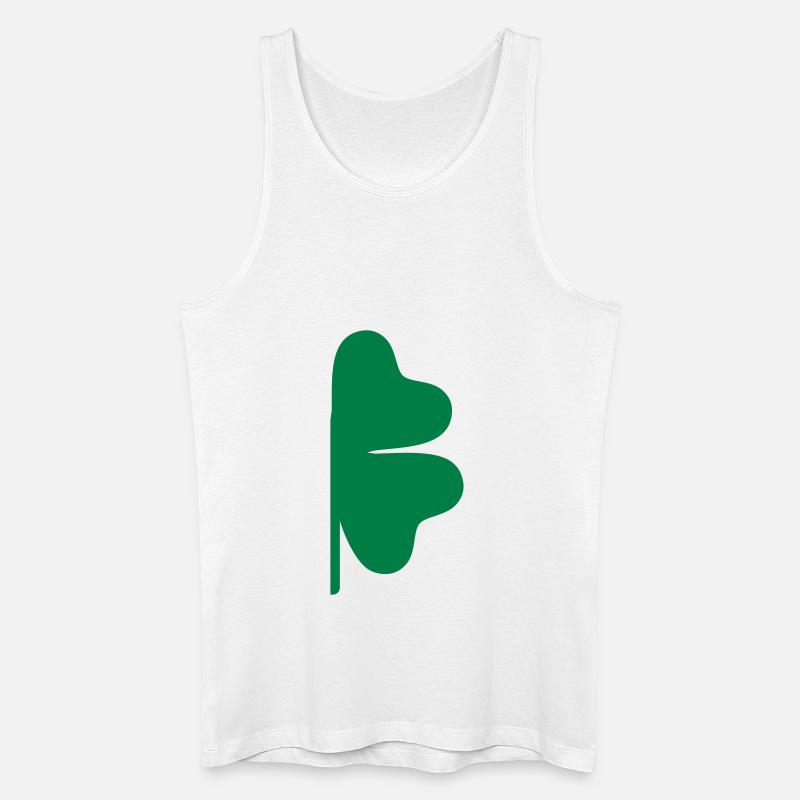 Kleeblatt - Männer Bio Tank Top - Weiß