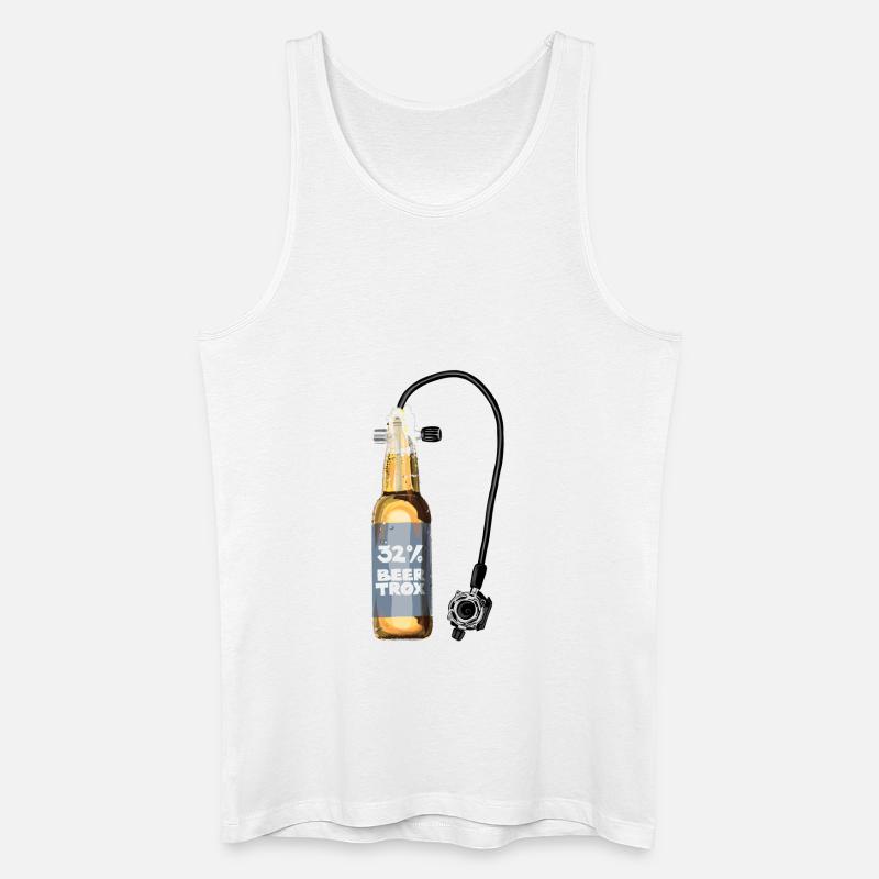 Beertrox, Taucherflasche - Männer Bio Tank Top - Weiß