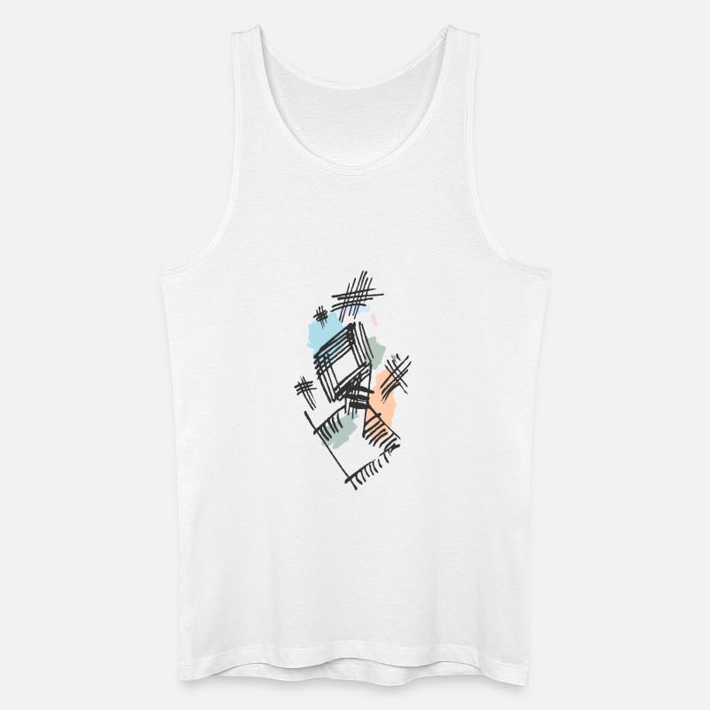Abstrakt - Männer Bio Tank Top - Weiß
