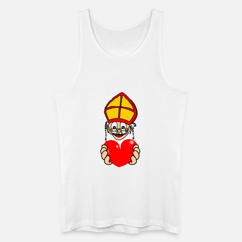 Sinterklaas mit Herz - Männer Bio Tank Top - Weiß