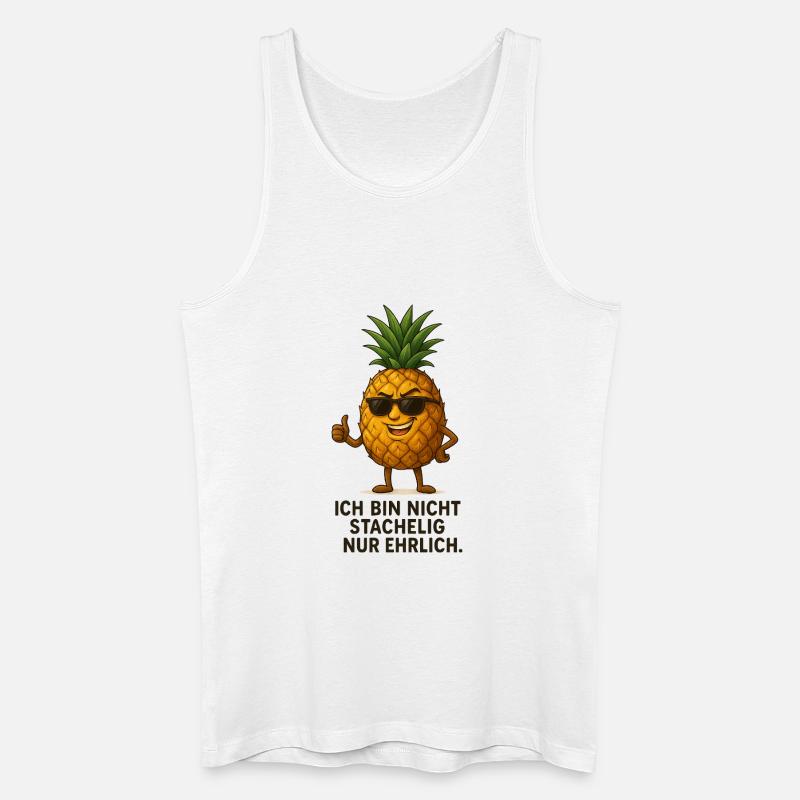 Ananas mit Stil und Ehrlichkeit - Männer Bio Tank Top - Weiß