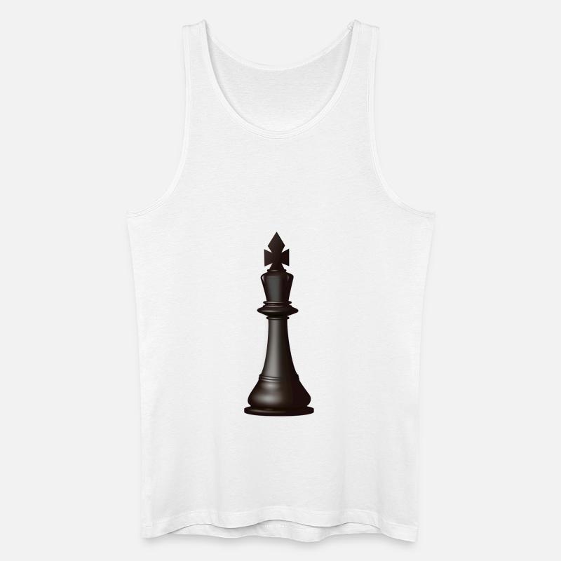 König Schach Figur - Männer Bio Tank Top - Weiß