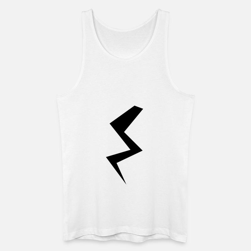 Blitzes - Männer Bio Tank Top - Weiß