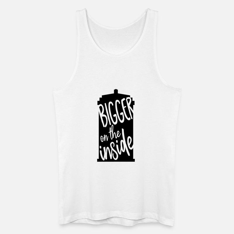 Bigger on the inside - Männer Bio Tank Top - Weiß