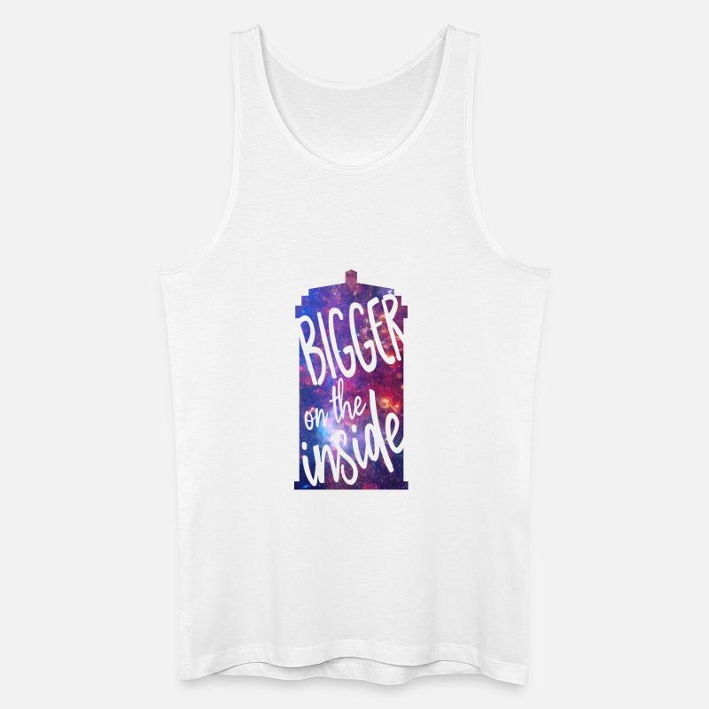Bigger on the inside - Männer Bio Tank Top - Weiß