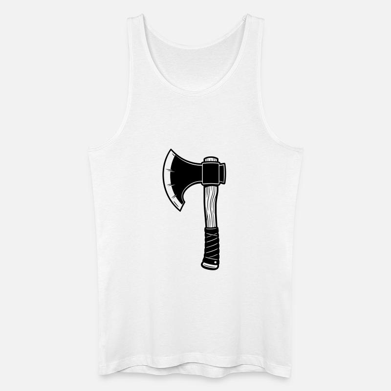 Streitaxt - Männer Bio Tank Top - Weiß