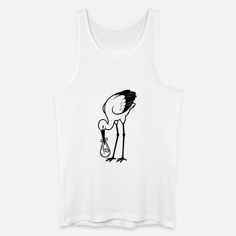 Storch-Baby - Männer Bio Tank Top - Weiß