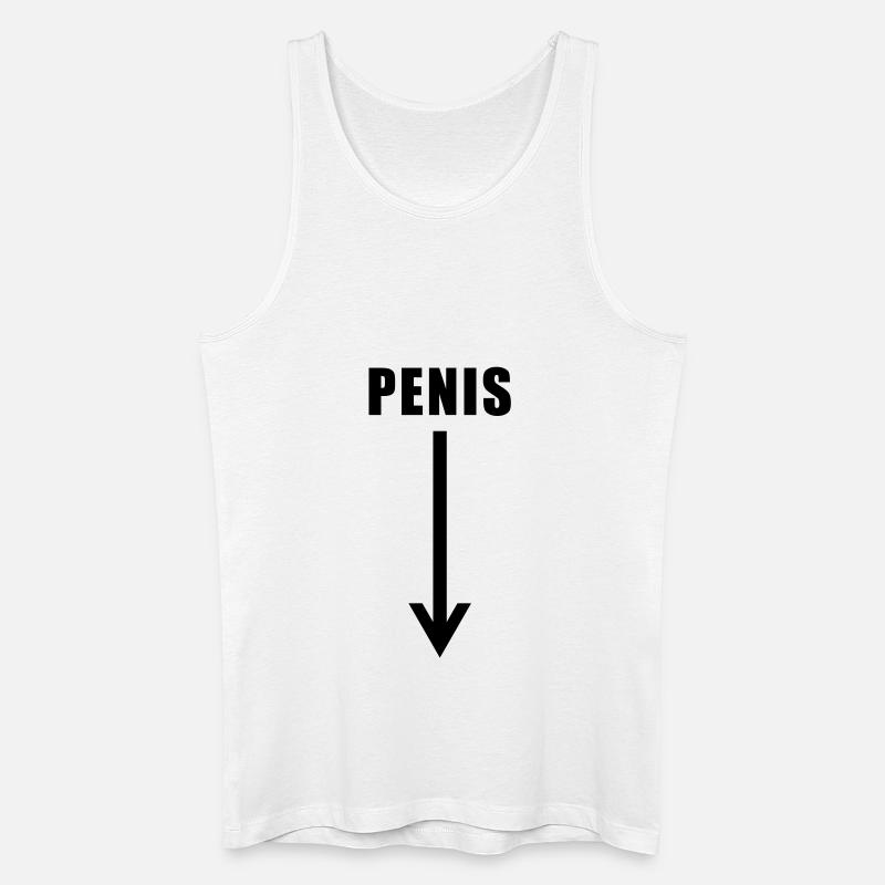 penis down there - Männer Bio Tank Top - Weiß