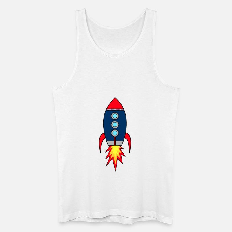 Rocketman * Raketenstart - Männer Bio Tank Top - Weiß