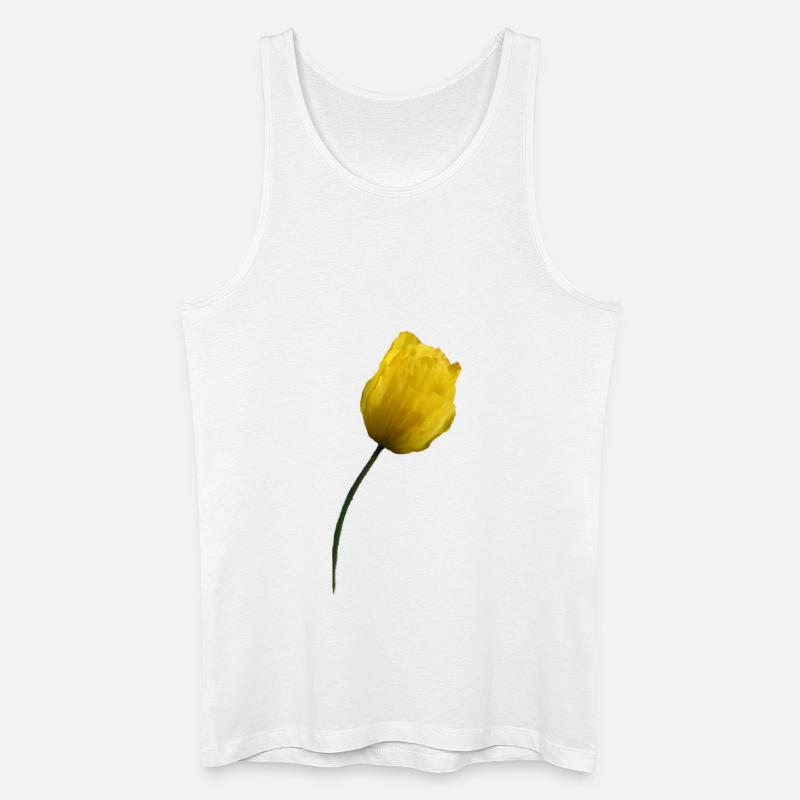 gelber Mohn Klatschmohn Mohnblume - Männer Bio Tank Top - Weiß