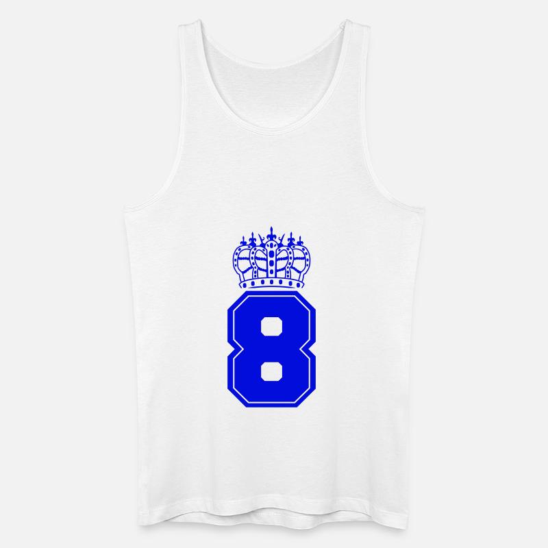 8 krone - Männer Bio Tank Top - Weiß