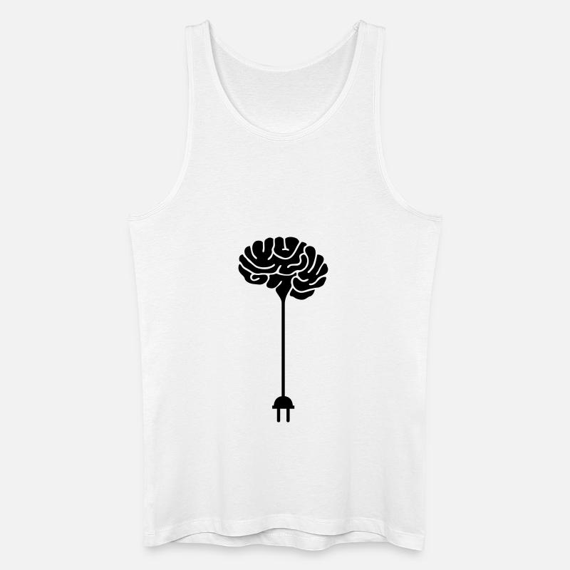 Hirnstecker - Männer Bio Tank Top - Weiß