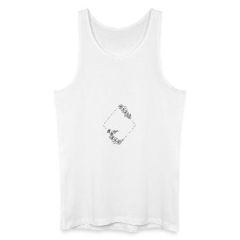 Cadre : Losange - Débardeur bio Homme - blanc - Devant