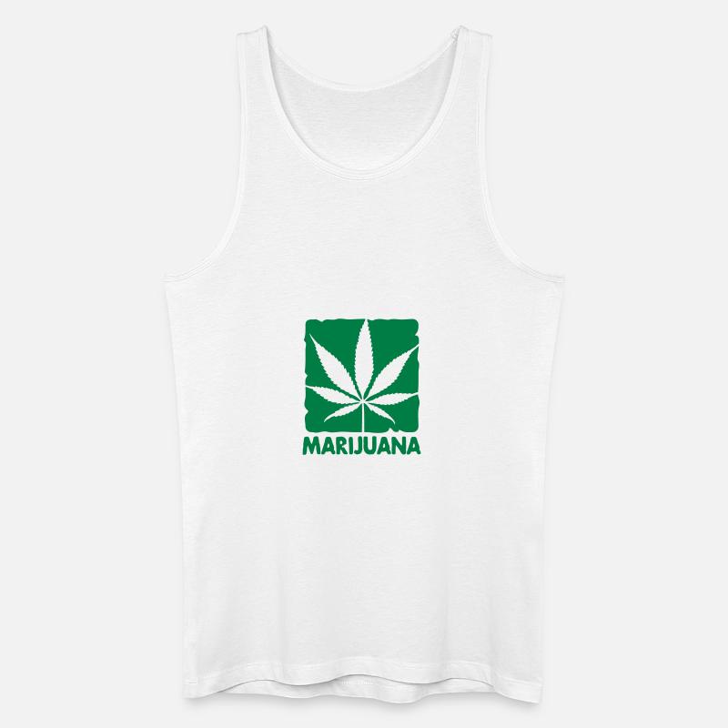 marijuana in boxed - Männer Bio Tank Top - Weiß