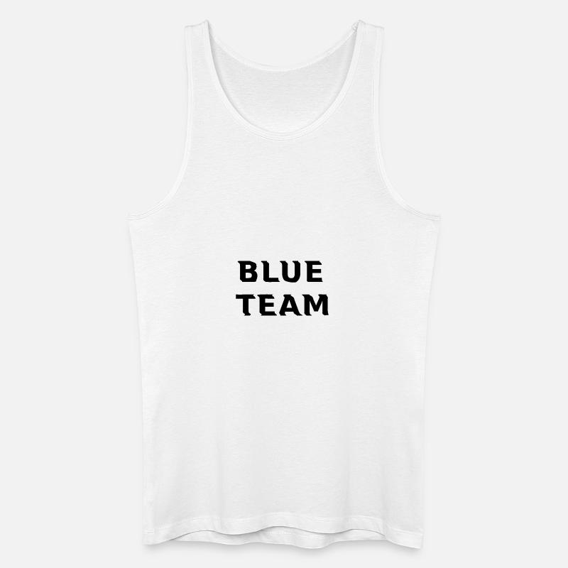 Blue Team black - Männer Bio Tank Top - Weiß
