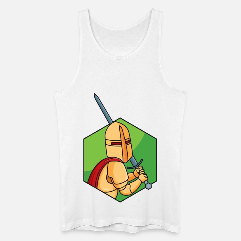 Kleiner Ritter - Männer Bio Tank Top - Weiß
