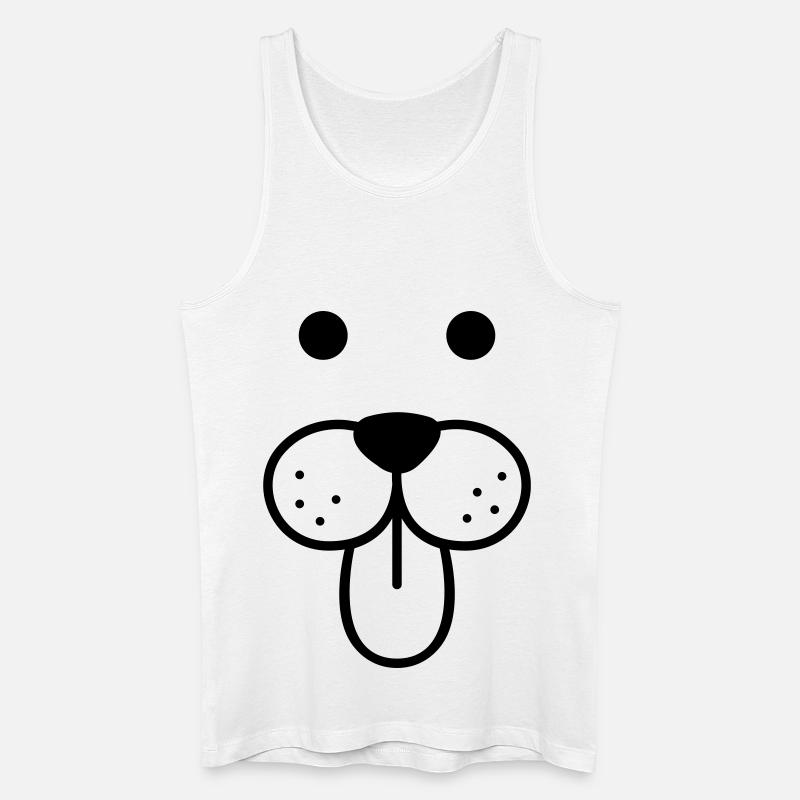 doggy face - Männer Bio Tank Top - Weiß