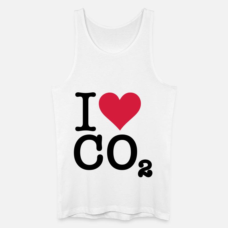 Ich liebe CO2 - Männer Bio Tank Top - Weiß