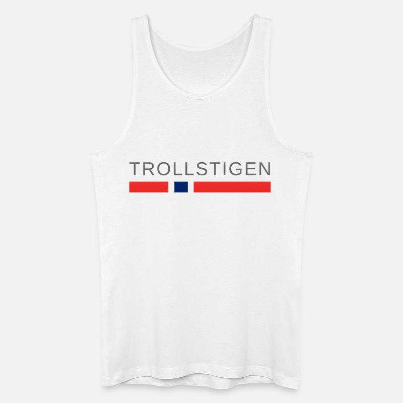 Trollstigen Norwegen - Männer Bio Tank Top - Weiß