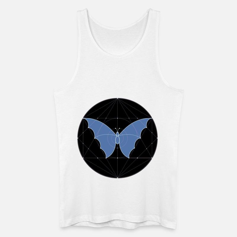 Heilige Geometrie Schmetterling - Männer Bio Tank Top - Weiß