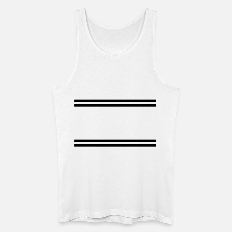 Lines - Männer Bio Tank Top - Weiß