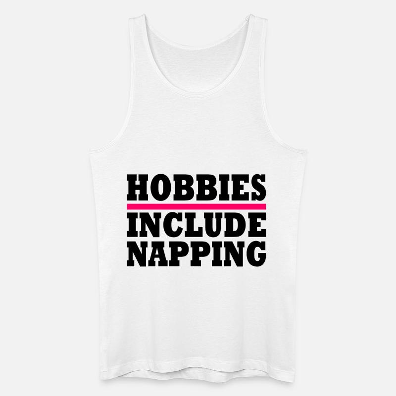 Hobbies include napping - Männer Bio Tank Top - Weiß