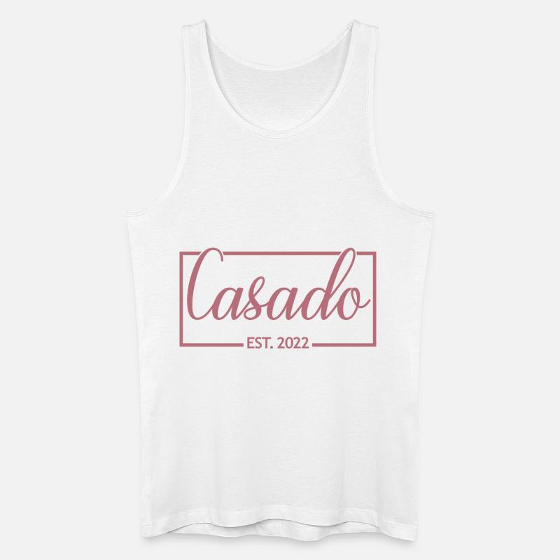 2022 Hochzeit Ehepaar - Männer Bio Tank Top - Weiß