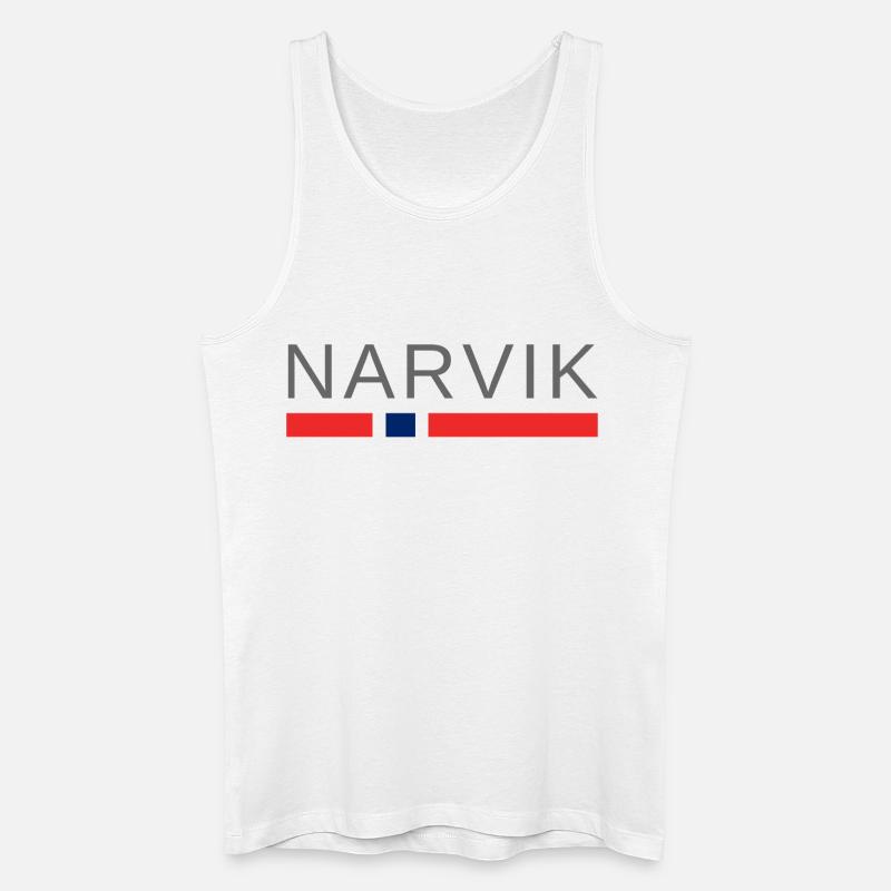 Narvik Norwegen - Männer Bio Tank Top - Weiß