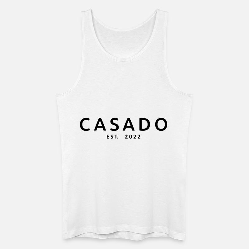 2022 Hochzeit Ehepaar - Männer Bio Tank Top - Weiß