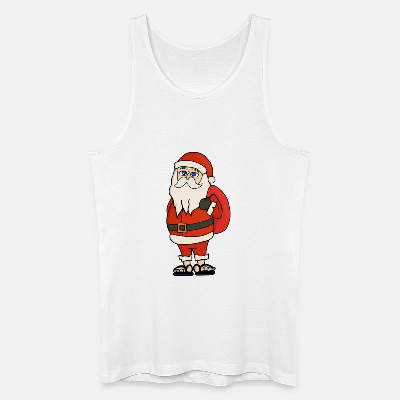 Weihnachtsmann Weihnachten Flip Flops - Männer Bio Tank Top - Weiß