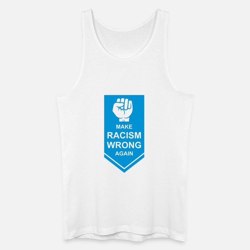 make racism wrong again - Männer Bio Tank Top - Weiß