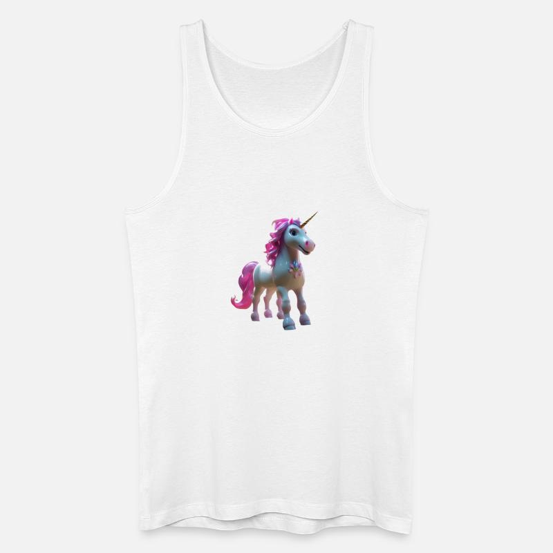 Einhorn - Männer Bio Tank Top - Weiß