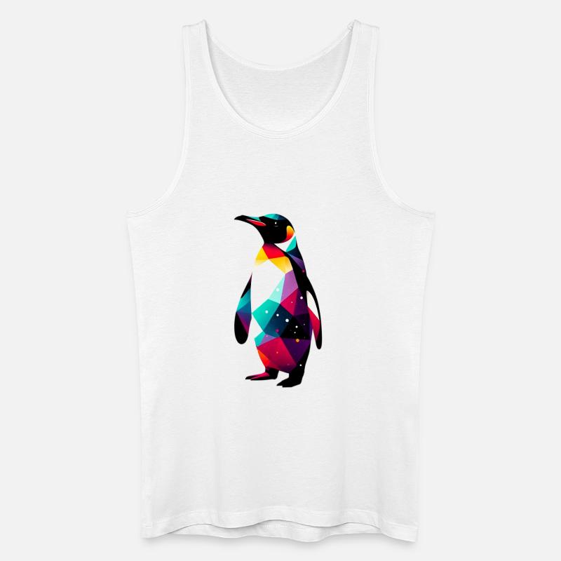 Pinguin - Männer Bio Tank Top - Weiß