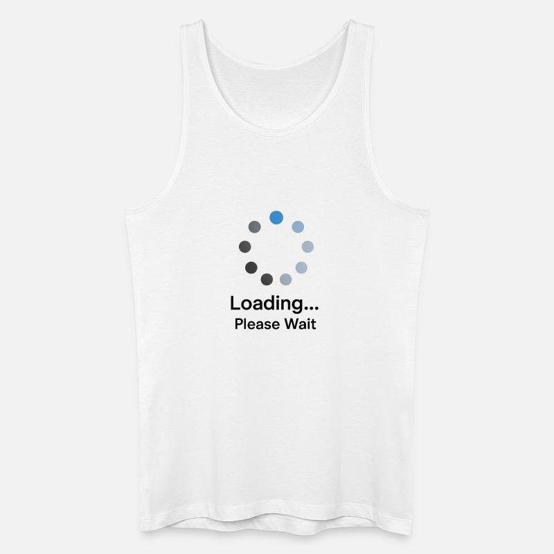 Loading Please Wait - Männer Bio Tank Top - Weiß