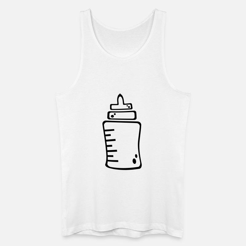 Flasche - Männer Bio Tank Top - Weiß