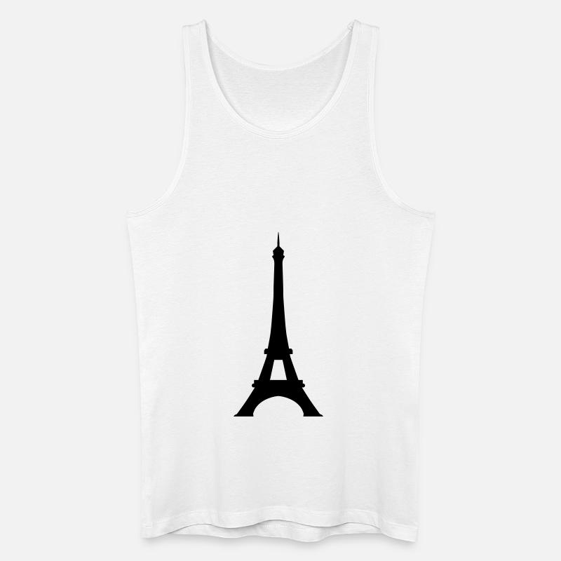 Eiffelturm - Männer Bio Tank Top - Weiß