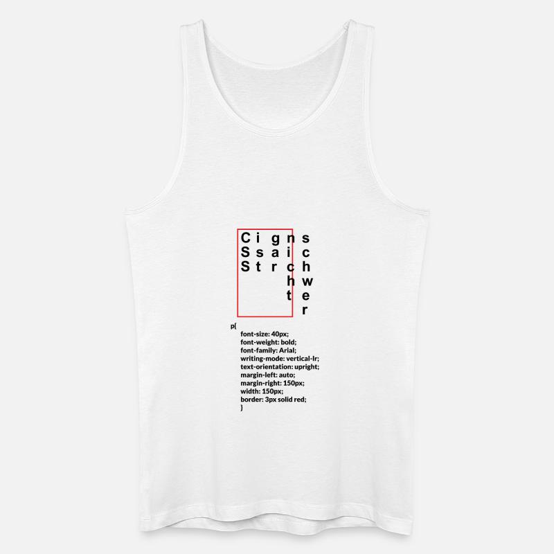 CSS ist gar nicht schwer - Männer Bio Tank Top - Weiß