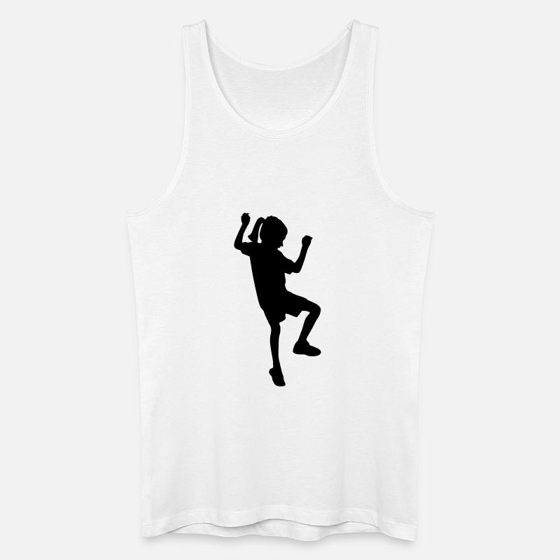 Climber Girl – Boulder Fun - Männer Bio Tank Top - Weiß