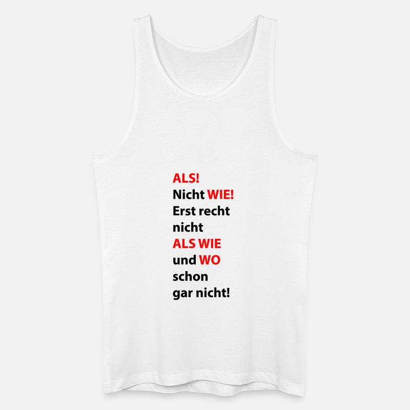 als! - Männer Bio Tank Top - Weiß