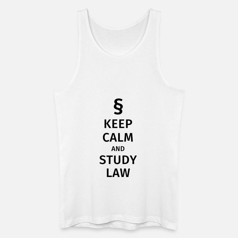 keep calm and study law - Männer Bio Tank Top - Weiß