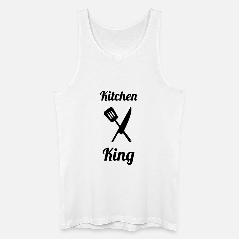 Kitchen King - Männer Bio Tank Top - Weiß