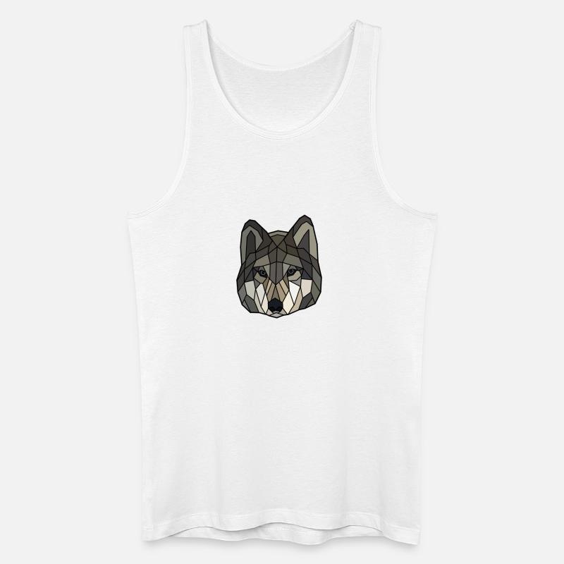 Wolf blanko - Männer Bio Tank Top - Weiß