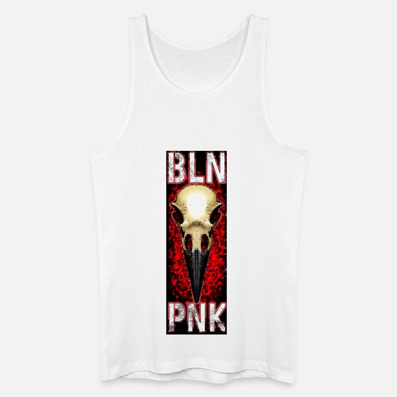 BLN PNK Ravenskull - Männer Bio Tank Top - Weiß