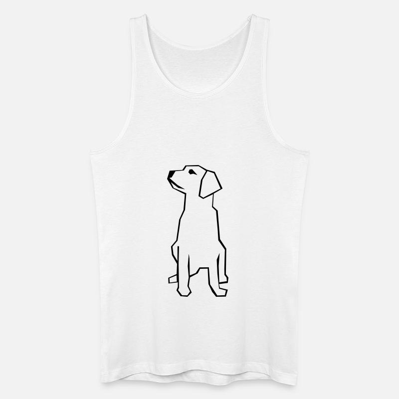Hund - Männer Bio Tank Top - Weiß