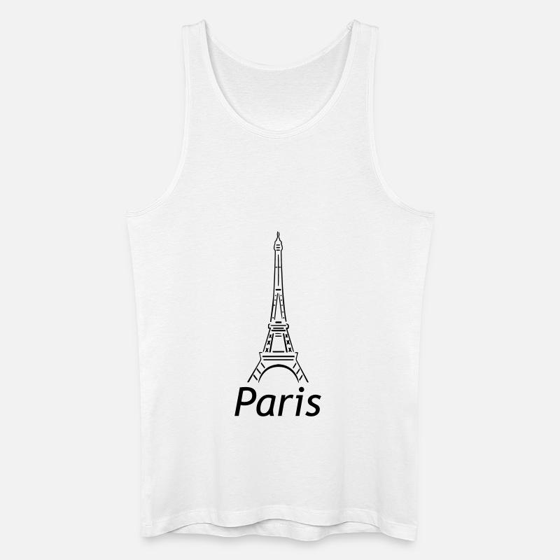 paris - Männer Bio Tank Top - Weiß
