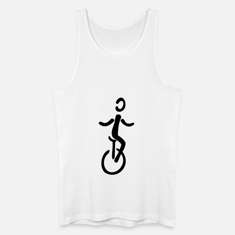 Einrad - Männer Bio Tank Top - Weiß