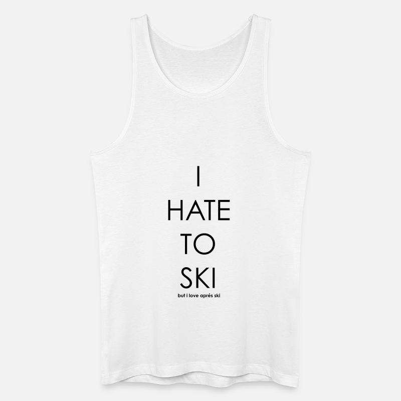 I Hate To Ski - Männer Bio Tank Top - Weiß